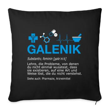 Galenik Pharmazie Pharmakant Apotheke Definition - Sofakissenbezug 45 x 45 cm - Schwarz - Vorne