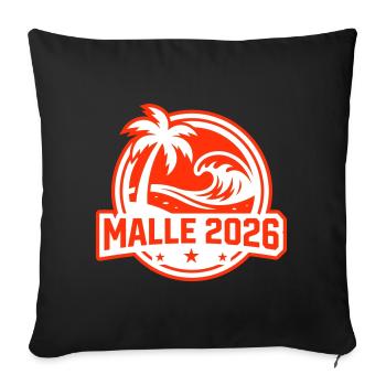 Malle 2026 Beach Palm Trees - Sofa pillowcase 17,3'' x 17,3'' (45 x 45 cm) - black - Front