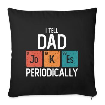 Je raconte des blagues de papa de temps en temps - Housse de coussin décorative 45 x 45 cm - noir - Devant