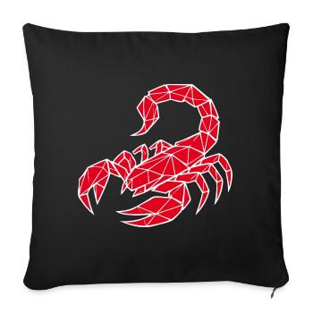 Scorpion – Pouvoir & Mystère - Housse de coussin décorative 45 x 45 cm - noir - Devant
