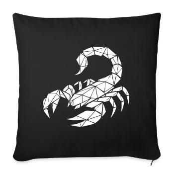 Scorpion – Pouvoir & Mystère - Housse de coussin décorative 45 x 45 cm - noir - Devant