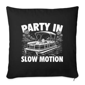 Party in Zeitlupe Pontonkapitän - Sofakissenbezug 45 x 45 cm - Schwarz - Vorne