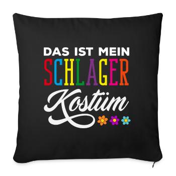 Das Ist Mein Schlager Kostüm Party Karneval - Sofakissenbezug 45 x 45 cm - Schwarz - Vorne