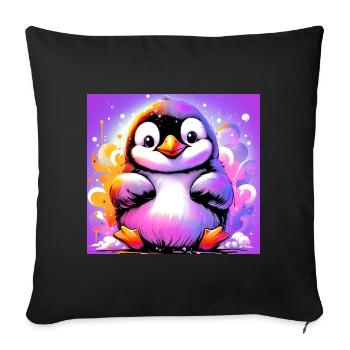 penguin - Sofa pillowcase 17,3'' x 17,3'' (45 x 45 cm) - black - Front