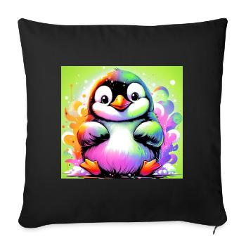 penguin - Sofa pillowcase 17,3'' x 17,3'' (45 x 45 cm) - black - Front