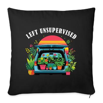 Funny gardening fun mothers - Sofa pillowcase 17,3'' x 17,3'' (45 x 45 cm) - black - Front