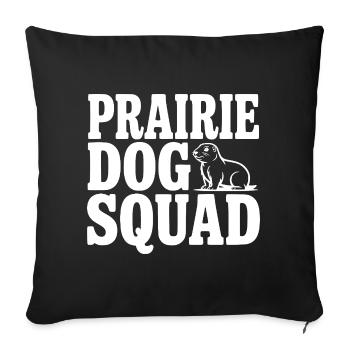 Präriehundetrupp - Sofakissenbezug 45 x 45 cm - Schwarz - Vorne