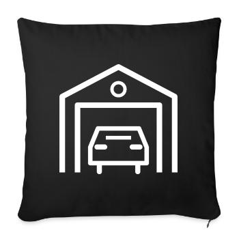 Garagenauto-Ikone Minimalist - Sofakissenbezug 45 x 45 cm - Schwarz - Vorne
