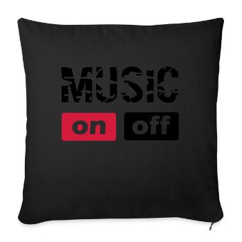 musique - Housse de coussin décorative 45 x 45 cm - noir - Devant