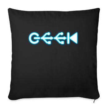 Geek - Housse de coussin décorative 45 x 45 cm - noir - Devant