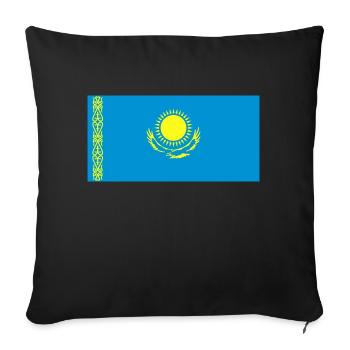 kazakstan flag - Housse de coussin décorative 45 x 45 cm - noir - Devant