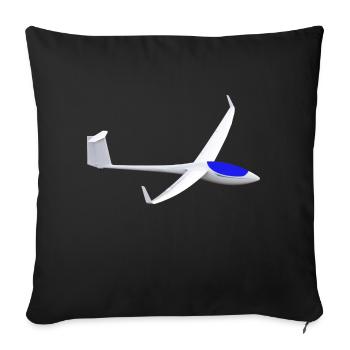 asg29 segelflugzeug - Sofakissenbezug 45 x 45 cm - Schwarz - Vorne