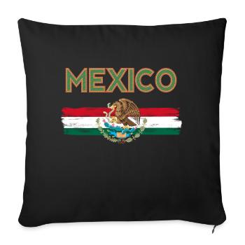 Drapeau MEXIQUE - Housse de coussin décorative 45 x 45 cm - noir - Devant