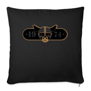 BDMCC 1974 Long Dog - Sofa pillowcase 17,3'' x 17,3'' (45 x 45 cm) - black - Front