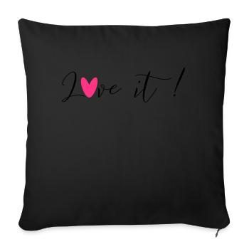 Love - Sofa pillowcase 17,3'' x 17,3'' (45 x 45 cm) - black - Front