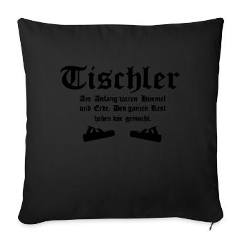 tischler - Sofakissenbezug 45 x 45 cm - Schwarz - Vorne