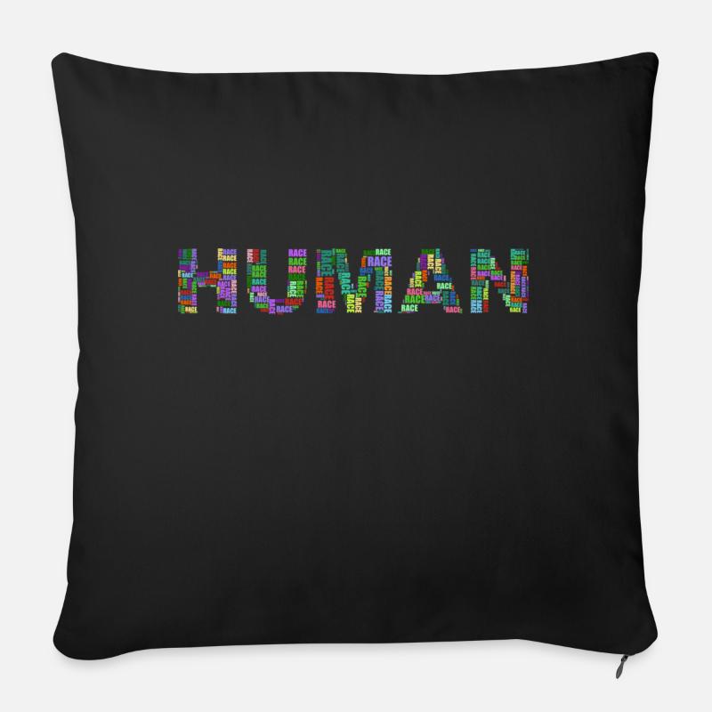 Human - Sofakissenbezug 45 x 45 cm - Schwarz