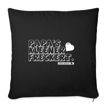 PAPAS KLEENER FRECKERT | SAARLAND | GESCHENKIDEE - Sofakissenbezug 45 x 45 cm - Schwarz - Vorne