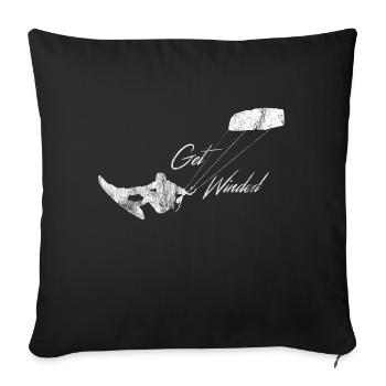 Kitesurfer Kitesurfing Kitesurfen Geschenk Retro - Sofakissenbezug 45 x 45 cm - Schwarz - Vorne