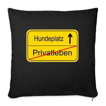 Dog Place Sign Nouveau - Housse de coussin décorative 45 x 45 cm - noir - Devant