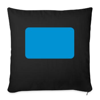 carré rectangle rectangles triangle - Housse de coussin décorative 45 x 45 cm - noir - Devant