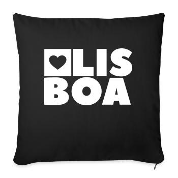 Lisbonne - Housse de coussin décorative 45 x 45 cm - noir - Devant