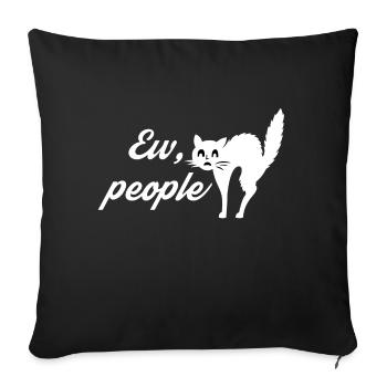 Ew People Uh Menschen - Sofakissenbezug 45 x 45 cm - Schwarz - Vorne