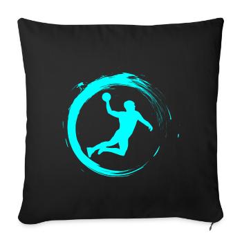 Handballer - Sofakissenbezug 45 x 45 cm - Schwarz - Vorne