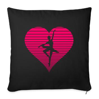 ballerine - Housse de coussin décorative 45 x 45 cm - noir - Devant
