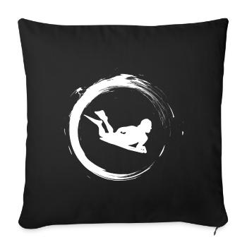 Bodyboarding - Sofa pillowcase 17,3'' x 17,3'' (45 x 45 cm) - black - Front