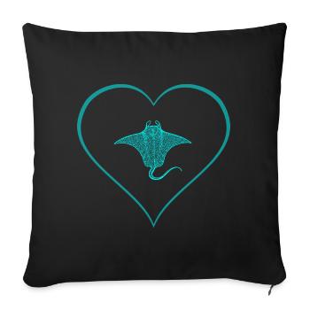 skate - Sofa pillowcase 17,3'' x 17,3'' (45 x 45 cm) - black - Front