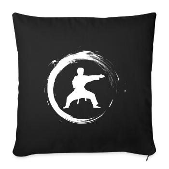karate - Sofa pillowcase 17,3'' x 17,3'' (45 x 45 cm) - black - Front