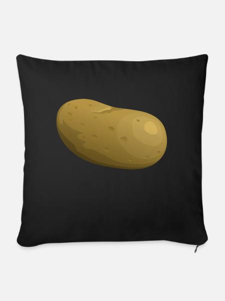 Kartoffel - Sofakissenbezug 45 x 45 cm - Schwarz