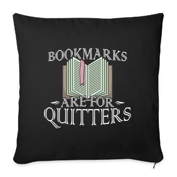Reading books saying - Sofa pillowcase 17,3'' x 17,3'' (45 x 45 cm) - black - Front