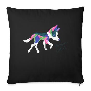 Border Collie Dog Dog Mum Gift Shirt Daddy - Sofa pillowcase 17,3'' x 17,3'' (45 x 45 cm) - black - Front
