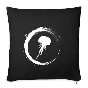 jellyfish - Sofa pillowcase 17,3'' x 17,3'' (45 x 45 cm) - black - Front