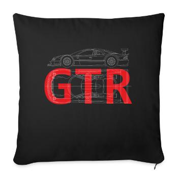 Racing car CLK GTR - Sofa pillowcase 17,3'' x 17,3'' (45 x 45 cm) - black - Front