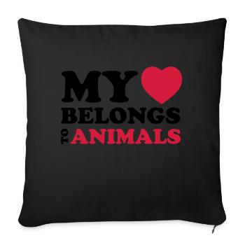 MHBT ANIMALS - Housse de coussin décorative 45 x 45 cm - noir - Devant