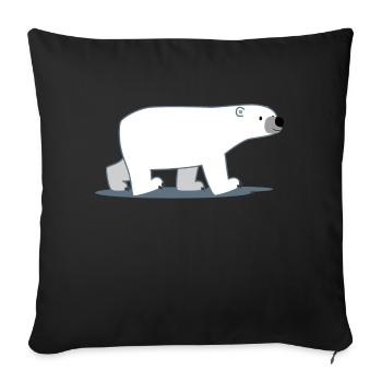 Ours Polaire En Marche par Cheerful Madness!! - Housse de coussin décorative 45 x 45 cm - noir - Devant