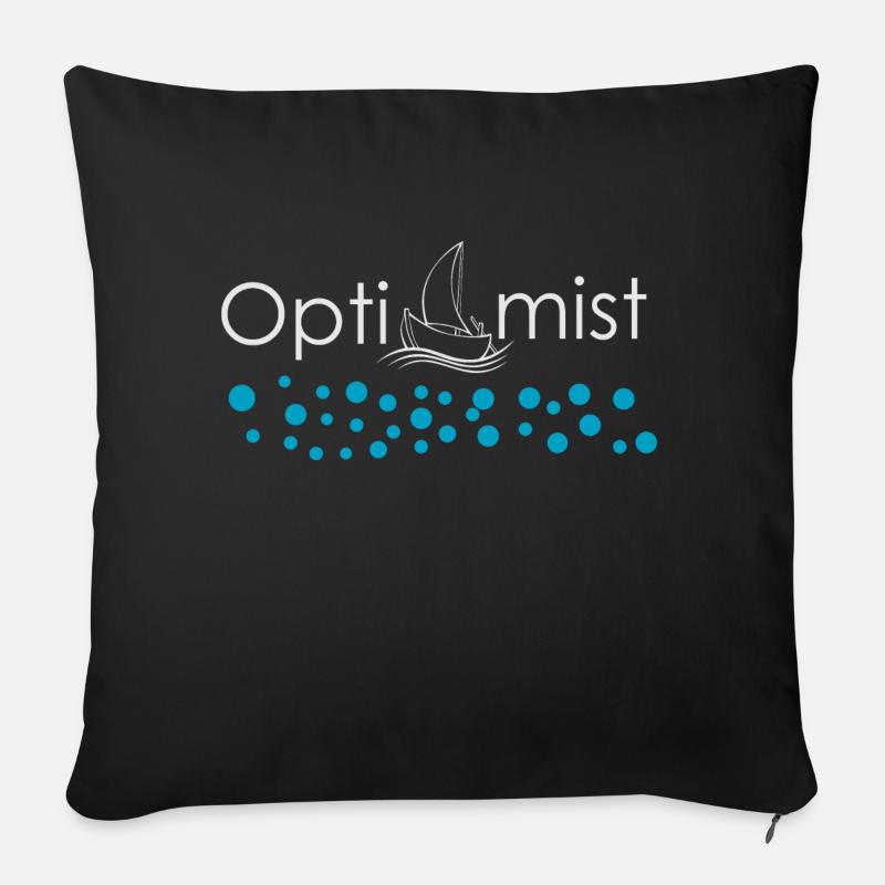 Optimist - Sofakissenbezug 45 x 45 cm - Schwarz