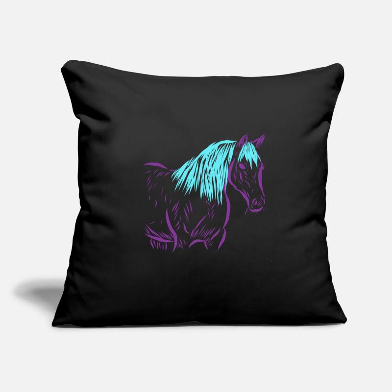 Cheval Housse de coussin décorative 45 x 45 cm