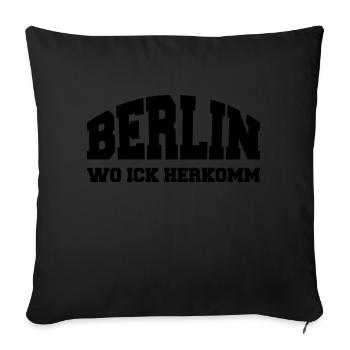 berlin - Sofakissenbezug 45 x 45 cm - Schwarz - Vorne