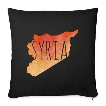 Syria - Sofa pillowcase 17,3'' x 17,3'' (45 x 45 cm) - black - Front