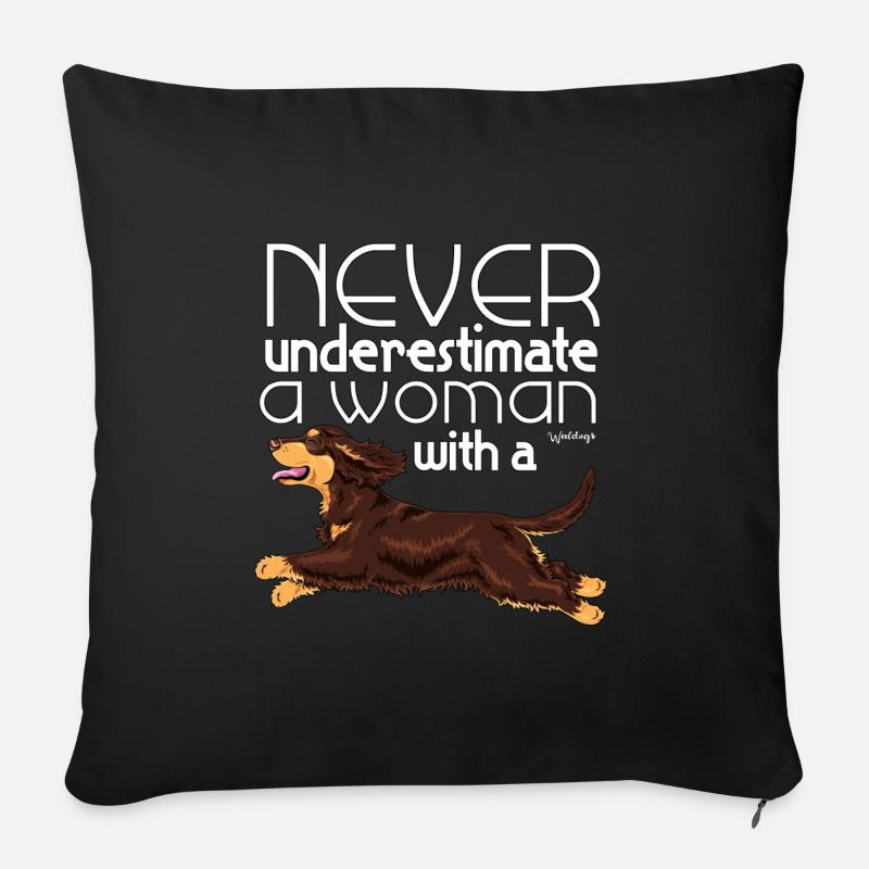 cockerunderestimate5 - Sofa pillowcase 17,3'' x 17,3'' (45 x 45 cm) - black