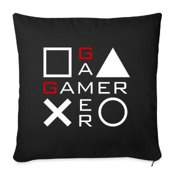 Gamer - Sofa pillowcase 17,3'' x 17,3'' (45 x 45 cm) - black - Front
