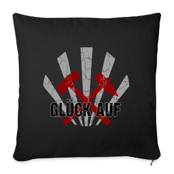 Zeche Ruhrgebiet Motiv - Sofakissenbezug 45 x 45 cm - Schwarz - Vorne
