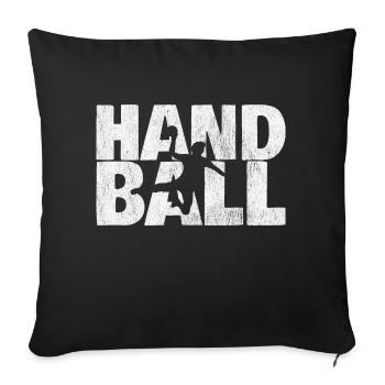 sport de handball - Housse de coussin décorative 45 x 45 cm - noir - Devant