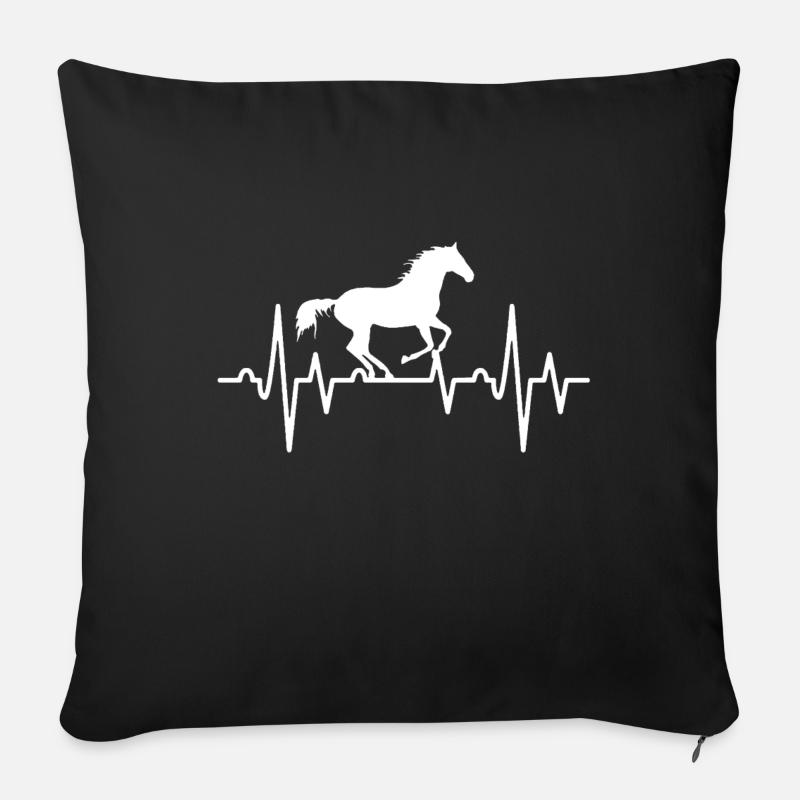 Heartbeat - Sofakissenbezug 45 x 45 cm - Schwarz