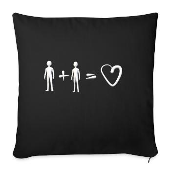 Same Sex Love T-Shirt | gift - Sofa pillowcase 17,3'' x 17,3'' (45 x 45 cm) - black - Front