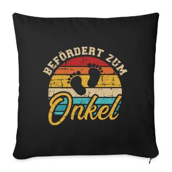Onkel - Sofakissenbezug 45 x 45 cm - Schwarz - Vorne
